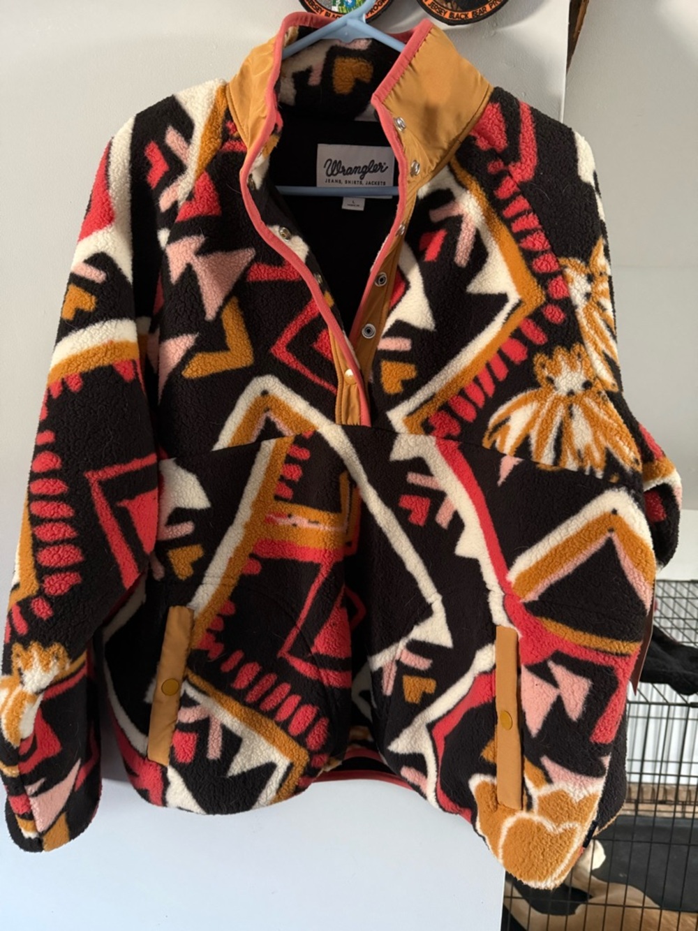 Wrangler Retro Fleece Jacket - Black, Pink, Mustard, Red